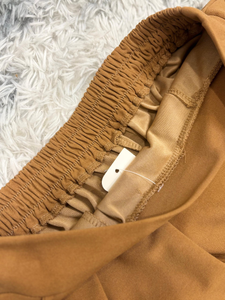 กระโปรงพลีทเอวสูงสำหรับผู้หญิง, ใหม่กระโปรงทรงพองๆย้อมสีล้วนผ้าฝ้ายโพลีเอสเตอร์100% เหมาะสำหรับผู้หญิง85กก. - Product Image 4