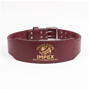 Unisex Leather Breathable High Waist Power Lifting <b>Belt</b> with Double Pin Buckle Customizable for Boxing Training and Bodybuilding - Product Image 6