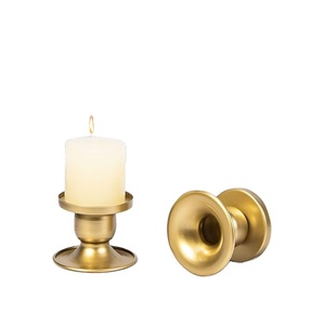 Portavelas decorativo para boda, candelero de Metal, candelabro chapado en oro de alto acabado de hierro - Product Image 1