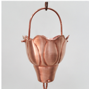 Seau suspendu en forme de fleur en cuivre, décoration de jardin extérieur, style luxueux - Product Image 4