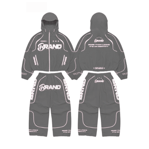 Mens Windbreaker Tracksuit 2 Piece Set Lightweight Jacket and Pants Outdoor Sportswear Streetwear Casual Fashion Outfit - Product Image 3