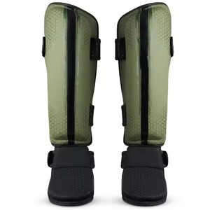 Protège-tibias en cuir imprimé sur mesure, pour les sports de boxe les plus exigeants, pour l'entraînement, la compétition et le sparring. - Product Image 1