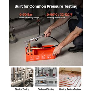 Pompa per Test Idrostatico da 2 Galloni - Tester Idraulico Manuale a Valvola Singola per Test di Perdite nei Tubi - Product Image 2