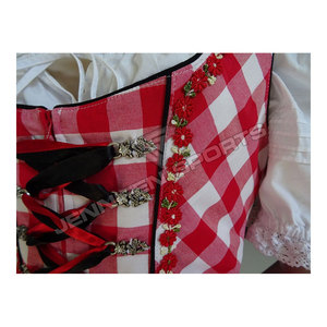 New German <b>Halloween</b> Party Cosplay Carnival Adult Echo Oktoberfest Dirndl Dress Bavarian Beer Festival Costume Cotton - Product Image 5