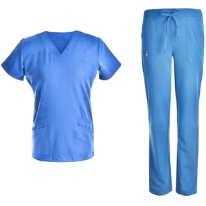 Ensembles d'uniformes médicaux personnalisés avec logo, rose clair, pour médecins et infirmières, en polyester/coton extensible, style jogger - Product Image 6
