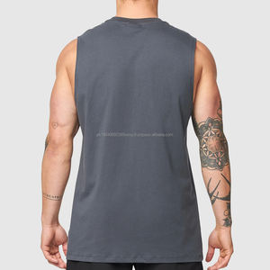 Débardeur pour homme sur mesure de haute qualité, très vendu, respirant, tissé, pour la salle de sport, l'entraînement, style décontracté, chaînes de boutons 3D - Product Image 4