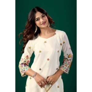 Conjunto de Traje Palazzo Recto Bordado Chinon para Mujer - Product Image 6