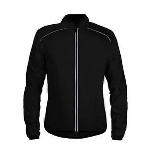 Chaqueta de Ciclismo Verde Neón y Negra para Hombre, Cortavientos con Forro de Malla, Cierre Completo, Cuello Alto, Impermeable y Resistente al Viento - Product Image 5