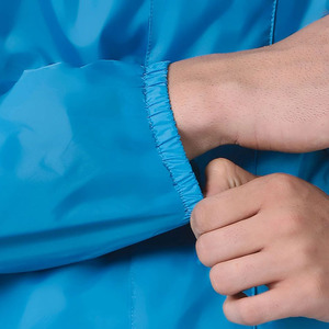 Veste imperméable à capuche pour homme, bleu clair, polyester, printemps, décontractée, fermeture éclair, coupe classique - Product Image 4