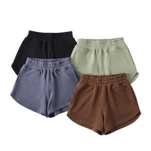 Shorts Deportivos Transpirables de Algodón para Mujer, de Secado Rápido, Colores Sólidos, para Gimnasio, Fitness, Running, Shorts Atléticos de Cintura Alta para Mujer - Product Image 1