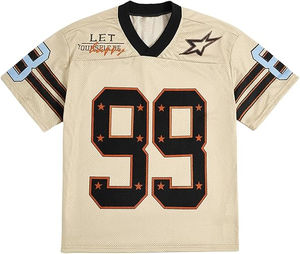 Camiseta de Fútbol Americano para Mujer, Malla Transpirable, Manga Corta, Estampado 01, Estilo Urbano, Cuello en V, 100% Poliéster, Antibacteriana - Product Image 1