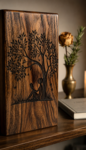 Urna de Madera Hecha a Mano con Diseño de Árbol de la Vida para Cremación Conmemorativa, Decoración Funeraria Personalizable - Product Image 5