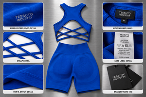 Conjunto Deportivo para Mujer: Shorts de Yoga de Cintura Alta con Elástico en 4 Direcciones y Top Deportivo Transpirable, Absorbente de Humedad y Sin Costuras - Product Image 6
