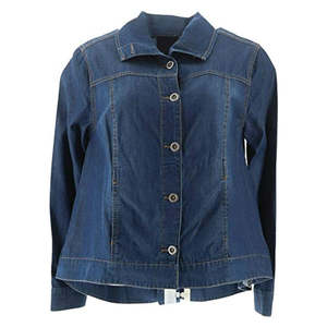 Veste en jean d'hiver pour femme, 100% coton, logo personnalisé, coupe oversize - Product Image 1