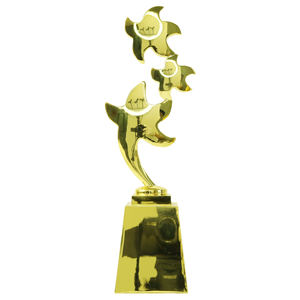 Premio personalizzabile Multi-industria trofeo stella universale con finitura placcata in oro a cinque punti trofei stellari per accademico aziendale - Product Image 2