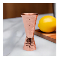 Kupfer-Bierjigger, Cocktail-Shaker, Glas, Allzweck-Messbecher aus Edelstahl, Premium-Messjigger aus Glas