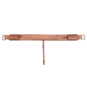 Sangle de selle en cuir d'Argentine occidentale avec boucles à roulettes - Product Image 1