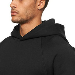Sweat-shirts décontractés pour hommes en coton molletonné 280g, couleur unie, coupe classique, écologiques, séchage rapide, respirants, avec poche - Product Image 3