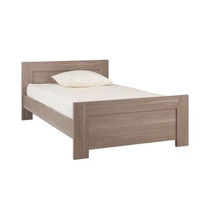 Weathered Grey Teak Wood <b>Bed</b> <b>Frame</b> Shaker Panel Single Bedstead Modern Twin <b>Platform</b> <b>Bed</b> - Product Image 1