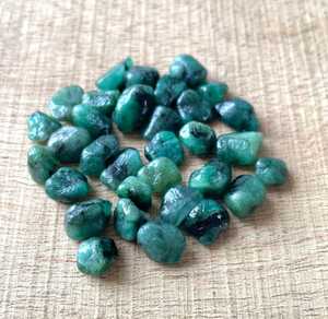 Natural Zambia Emerald Rough Gemstone Green <b>Crystal</b> <b>Raw</b> Untreated Loose Stone For Jewelry Making Wholesale Bulk - Product Image 6