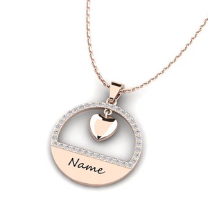 Colgante de Plata al por Mayor con Letra Personalizada, Cristal de Alta Calidad, Estilo Hip Hop, Joyería Unisex - Product Image 2
