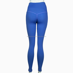 Custom Mid Waist Casual Workout Pants for Women Scrunch Butt <b>Leggings</b> Tummy Control OEM Gymwear Breathable Seamless Solid Summer - Product Image 2