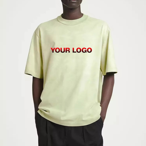 <b>Men's</b> Light <b>Green</b> Oversized <b>T</b> <b>Shirt</b> Drop Shoulder O Neck Lightweight Streetwear Casual Hip Hop Custom Screen Print Tee - Product Image 1