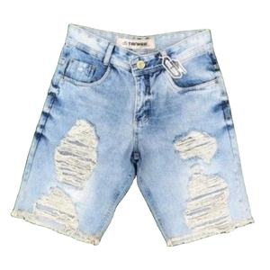 กางเกงขาสั้นคาร์โก้ผู้ชาย ผ้าแคนวาสลำลอง 100% ผ้าฝ้าย ความยาวระดับเข่า มีเชือกผูก ปักลายเรียบ - Product Image 6