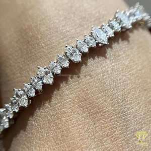 Luxury Lab Grown Diamond Tennis <b>Bracelet</b> For Women In 925 Sterling Silver Elegant Sparkling Wrist Jewelry Gift - Product Image 3
