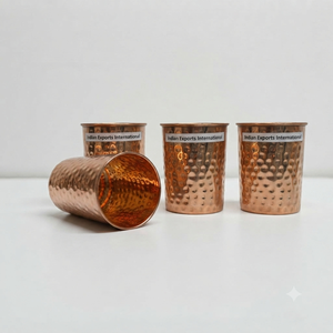 แก้วน้ำทองแดงแบบดั้งเดิม (ทองแดงบริสุทธิ์รับรองมาตรฐาน) - Product Image 1