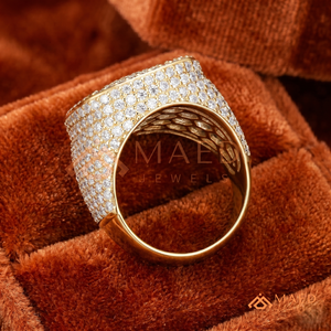 Quality 18K Gold Men's <b>Iced</b> Out <b>Ring</b> Moissanite Diamond <b>Ring</b> Hip Hop Bling Jewellery Real Gold Plated - Product Image 2