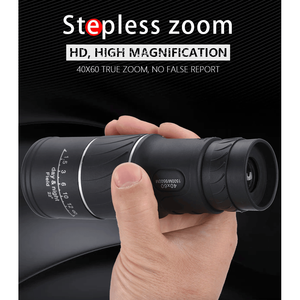 กล้องส่องทางไกลตาเดียวกันน้ำ40X60กำลังสูงพร้อมความสามารถในการมองเห็นกลางคืนด้วยปริซึม BAK4 - Product Image 2