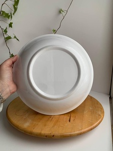 Hand Painted Ceramic <b>Pasta</b> Bowl with Artistic Vegetable Motif Wide Serving Design for Rustic Dining Presentation - Product Image 2