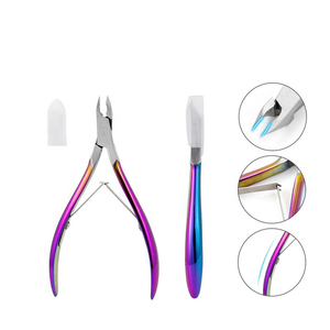 Professional Stainless Steel <b>Cuticle</b> Nippers Tip Double Spring Nippers Beauty Nipper Dead Skin Cutter <b>Trimmer</b> Tool Nail <b>Cuticle</b> - Product Image 1