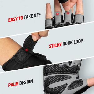 Guantes de Gimnasio Daizen Star de Medio Dedo, Spandex, Correa Ajustable con Cordones en la Muñeca, Antideslizantes, Ligeros, para Levantamiento de Pesas y Fitness - Product Image 3