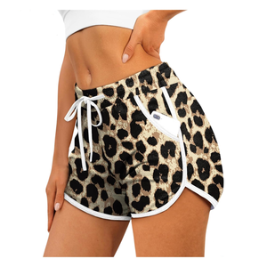 Shorts Deportivos de Cintura Alta para Mujer, Color Verde Azulado Sólido, con Bolsillos, Cierre con Cordón, Tejido de Punto Transpirable, Corte Regular - Product Image 5