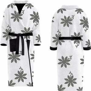 Pure Quality Lightweight Men's Boxing-Robes With Custom Logo Polyester Material-Plain Boxing Gown Robes With White-Belt AI-BR-08 - Product Image 6