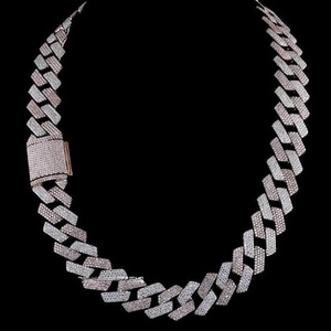 <b>Top</b> Quality Custom VVS Moissanite Diamond Cuban Link Chain for Men Wedding Party Jewelry Available for Worldwide Supply - Product Image 2