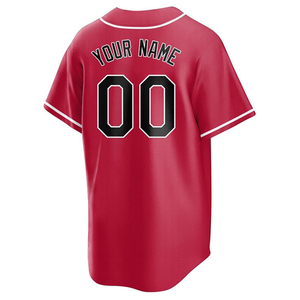 Maillot de baseball pour homme en tissu mesh respirant, grande taille, coupe ample, logo personnalisé, impression numérique, évacuation de l'humidité, antibactérien - Product Image 2