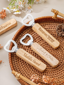 <b>Personalised</b> <b>Bottle</b> Opener Custom Engraved Wooden Beer Opener Handmade Wood Handle <b>Bottle</b> Cap Opener Wedding Favors Party Gift - Product Image 3