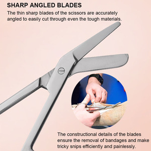 Ciseaux médicaux professionnels pour bandages, kit d'instruments, lames tranchantes en acier inoxydable chirurgical de haute qualité, ciseaux de traumatologie, coupe-gaze - Product Image 4