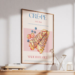 Impresiones en Lienzo de Cocina Retro Moderna, Póster Vintage de Crepas, Impresión Estética de Comida Rosa, Decoración de Pared para Comedor - Product Image 3