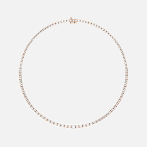 Collar de diamantes cultivados en laboratorio de esmeralda de 18.5 quilates, cadena tipo tenis, diseño brillante de oriente a oeste, joyería. - Product Image 2