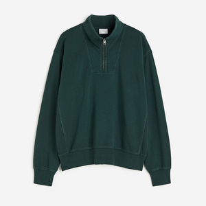 Sweat-shirt d'hiver pour homme OEM de haute qualité, couleur unie, demi-zip, respirant, coupe confortable, prix usine 2026 - Product Image 2