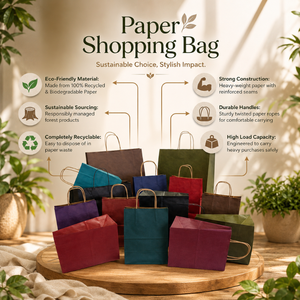 Bolsa de Papel Ecológica Personalizada con Impresión de Logotipo |   Bolsa de Embalaje para Boutique con Asas Resistentes para Promoción de Marca, Uso Diario - Product Image 5