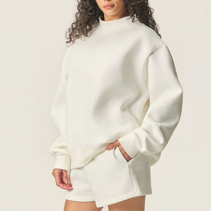 Ensemble short 2 pièces décontracté personnalisable pour femme, col rond, 100 % coton, haute qualité, prix de gros abordable - Product Image 3