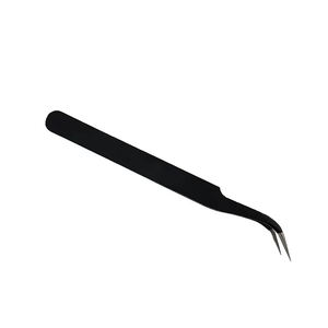 Juego de Pinzas de Precisión de Acero Inoxidable de Alta Calidad, Punta Negra Puntiaguda, Pinzas para Extensión de Pestañas, Fabricación Profesional en Pakistán - Product Image 2