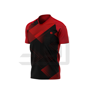 Camiseta de Fútbol Transpirable, Uniforme Deportivo Ligero Estampado, Nombre del Equipo Personalizado en la Parte Delantera para Torneos Escolares y Clubes - Product Image 2