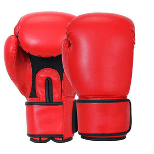 Maroon Leather Boxing <b>Gloves</b> Lace-<b>Up</b> Closure Full Finger Adult Training Gear - Product Image 3