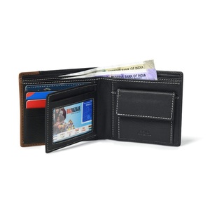 กระเป๋าสตางค์หนัง RFID คุณภาพสูงสำหรับผู้ชายพร้อมช่องใส่เหรียญ กระเป๋าสตางค์หนังแท้แบบพับสองตอนสำหรับผู้ชาย ทำด้วยมือ - Product Image 3